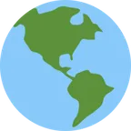 globe showing Americas for X / Twitter platform