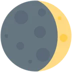 waxing crescent moon til X / Twitter platform