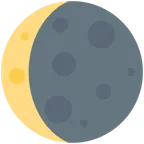 waning crescent moon for X / Twitter platform