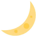 crescent moon for X / Twitter platform