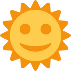 X / Twitter प्लेटफ़ॉर्म के लिए sun with face