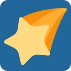 shooting star for X / Twitter platform