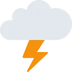 cloud with lightning til X / Twitter platform