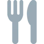 fork and knife för X / Twitter-plattform