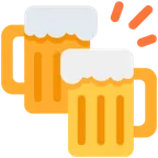 clinking beer mugs pour la plateforme X / Twitter