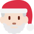 Santa Claus: light skin tone per la piattaforma X / Twitter