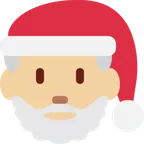 X / Twitter dla platformy Santa Claus: medium-light skin tone