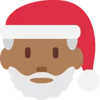 Santa Claus: medium-dark skin tone pentru platforma X / Twitter