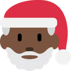 X / Twitter dla platformy Santa Claus: dark skin tone