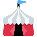 circus tent for X / Twitter platform