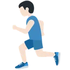 man running: light skin tone for X / Twitter platform
