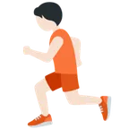 person running: light skin tone untuk platform X / Twitter