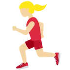 woman running: medium-light skin tone til X / Twitter platform