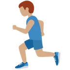 man running: medium skin tone สำหรับแพลตฟอร์ม X / Twitter