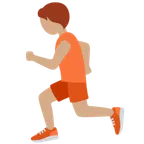 person running: medium skin tone สำหรับแพลตฟอร์ม X / Twitter