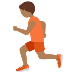 person running: medium-dark skin tone untuk platform X / Twitter