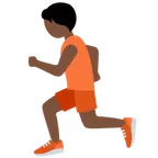 person running: dark skin tone untuk platform X / Twitter