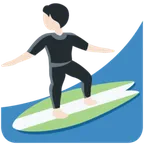 person surfing: light skin tone für X / Twitter Plattform
