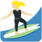 woman surfing: medium-light skin tone สำหรับแพลตฟอร์ม X / Twitter