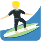 person surfing: medium-light skin tone untuk platform X / Twitter
