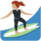 woman surfing: medium skin tone สำหรับแพลตฟอร์ม X / Twitter