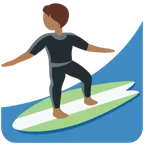 person surfing: medium-dark skin tone untuk platform X / Twitter
