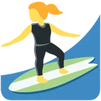 X / Twitter প্ল্যাটফর্মে জন্য woman surfing