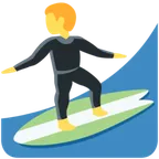 man surfing per la piattaforma X / Twitter