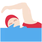 woman swimming: light skin tone til X / Twitter platform