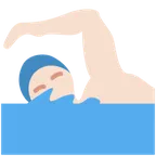 man swimming: light skin tone til X / Twitter platform