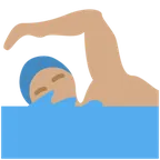 X / Twitter dla platformy man swimming: medium skin tone