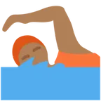 person swimming: medium-dark skin tone per la piattaforma X / Twitter
