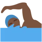 man swimming: dark skin tone pentru platforma X / Twitter