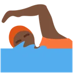 person swimming: dark skin tone per la piattaforma X / Twitter