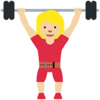 X / Twitter platformu için woman lifting weights: medium-light skin tone