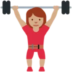woman lifting weights: medium skin tone untuk platform X / Twitter