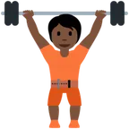 person lifting weights: dark skin tone untuk platform X / Twitter