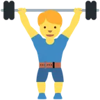 X / Twitter dla platformy man lifting weights