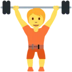 person lifting weights for X / Twitter platform