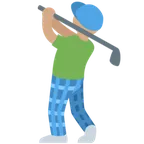 X / Twitter platformu için man golfing: medium skin tone
