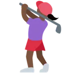 woman golfing: dark skin tone til X / Twitter platform