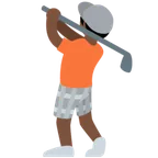 X / Twitter dla platformy person golfing: dark skin tone