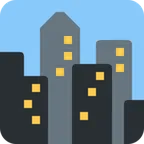 cityscape for X / Twitter platform