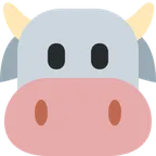 cow face för X / Twitter-plattform