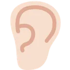 X / Twitter dla platformy ear: light skin tone