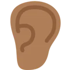 ear: medium-dark skin tone untuk platform X / Twitter