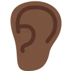 X / Twitter dla platformy ear: dark skin tone