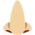 nose: medium-light skin tone für X / Twitter Plattform