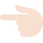 backhand index pointing left: light skin tone สำหรับแพลตฟอร์ม X / Twitter