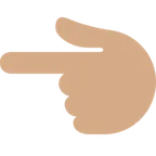 backhand index pointing left: medium skin tone pentru platforma X / Twitter